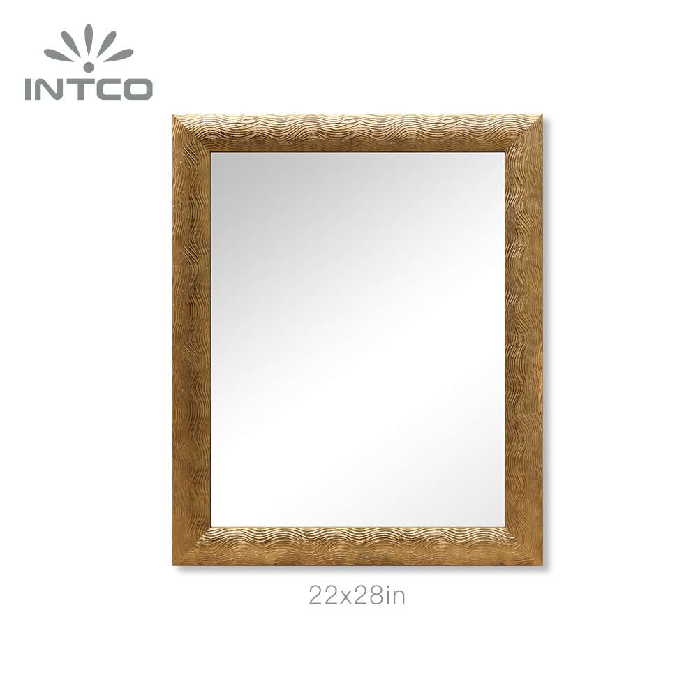 22x28in gold detailed embossed wall mirror